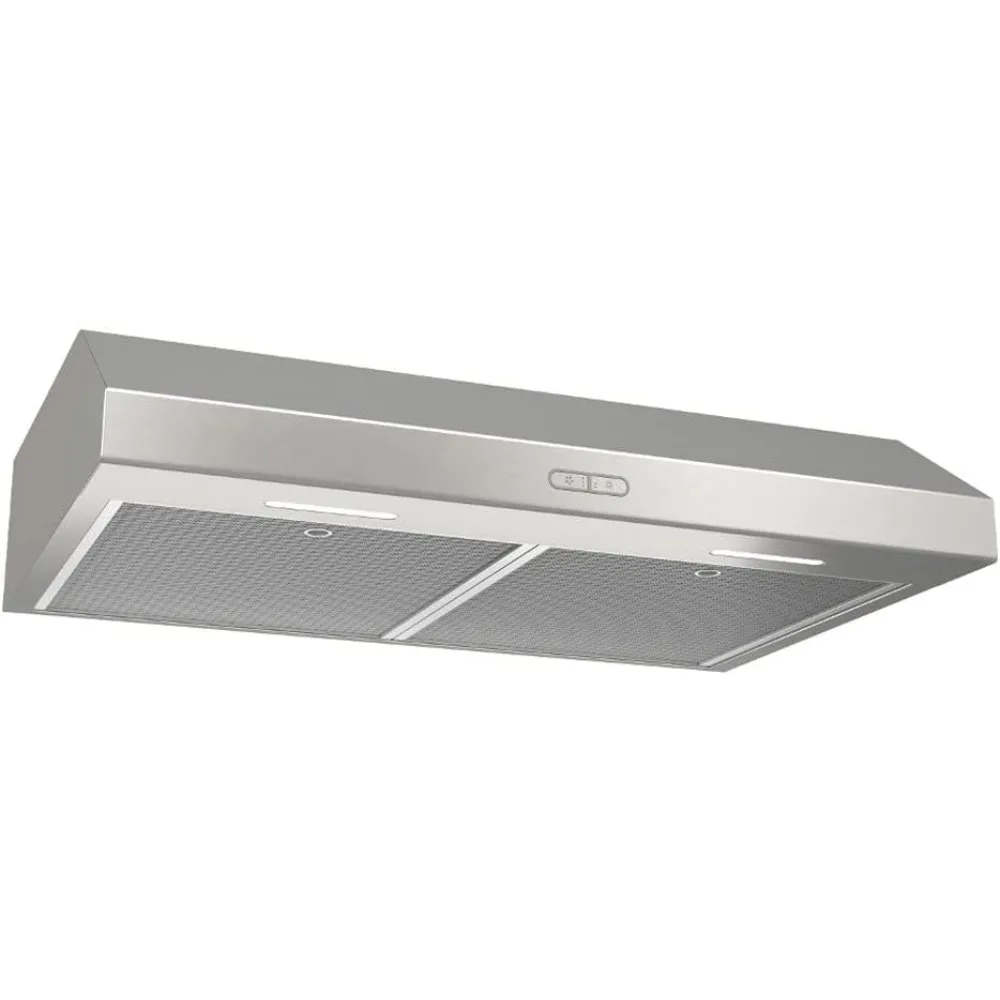 Glacier range hood with light exhaust fan for under cabinet, stainless steel, 36