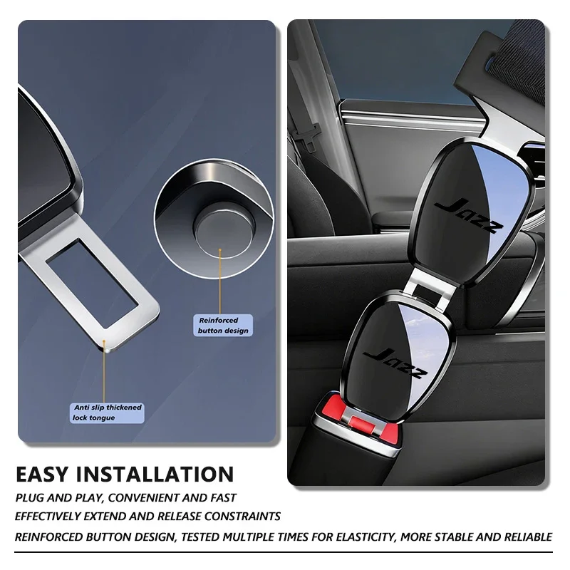 Car Seatbelt Lock Buckle Plug Seat Belt Clip Adjustable Extender For Honda Civic Accord City Vezel Legend Fit Insight Type-R
