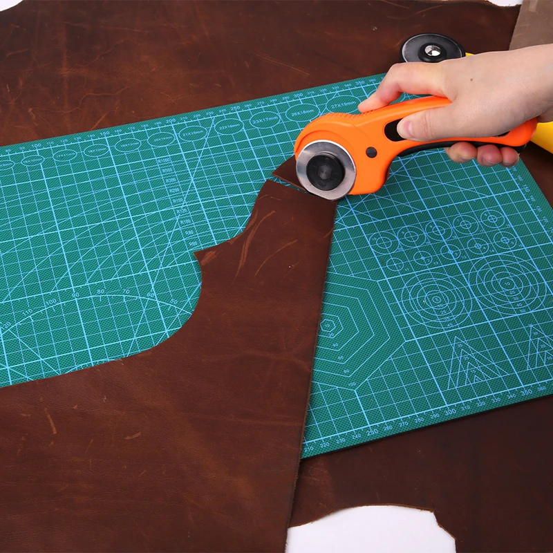 IMZAY A3/A4/A5 Leather Cutting Mat Self-Healing Rotary Knife Cutting Process Pad Green Soft Leathercraft Cutting Board