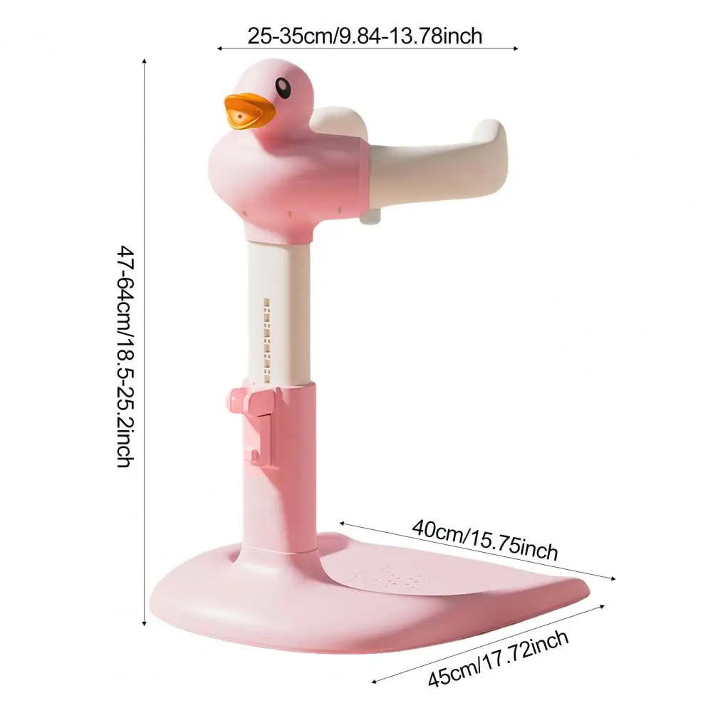 Supports de bain portables antidérapants en forme de canard pour bébé, aide à la douche, poignée réglable, support de longueur pour la douche des tout-petits debout