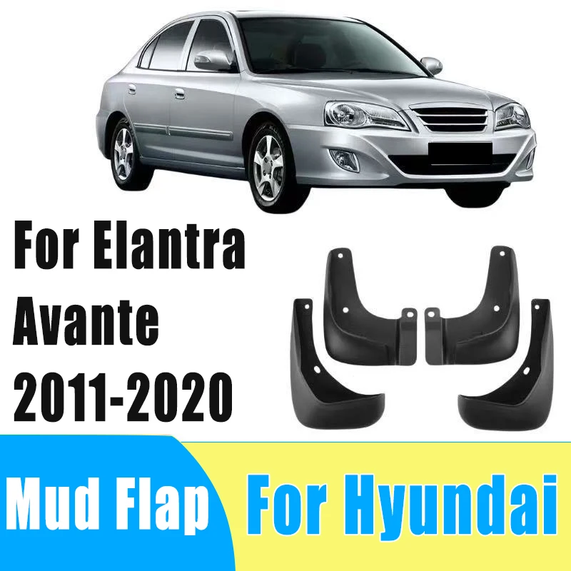 

4pcs Auto Mudguard Waterproof Prevent Mud Splashing Car Mud Flap Fender Trim Accessory For Hyundai Elantra Avante 2011-2020