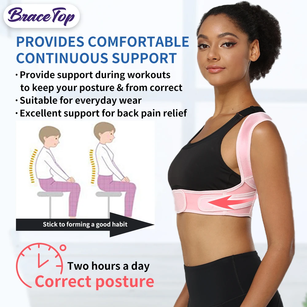 Posture Support Back Brace for Clavicle, Back Straightener Keeps Your Back Straight From Slouching, Comfortable Posture Trainer