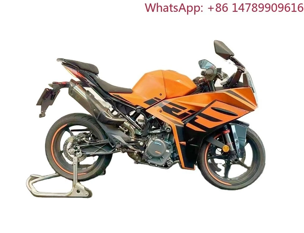 High Performance After Market Titanium Universal Exhaust Muffler Motorcycle Slip-On Pipe for 390cc Sport Bike, Racing Escape
