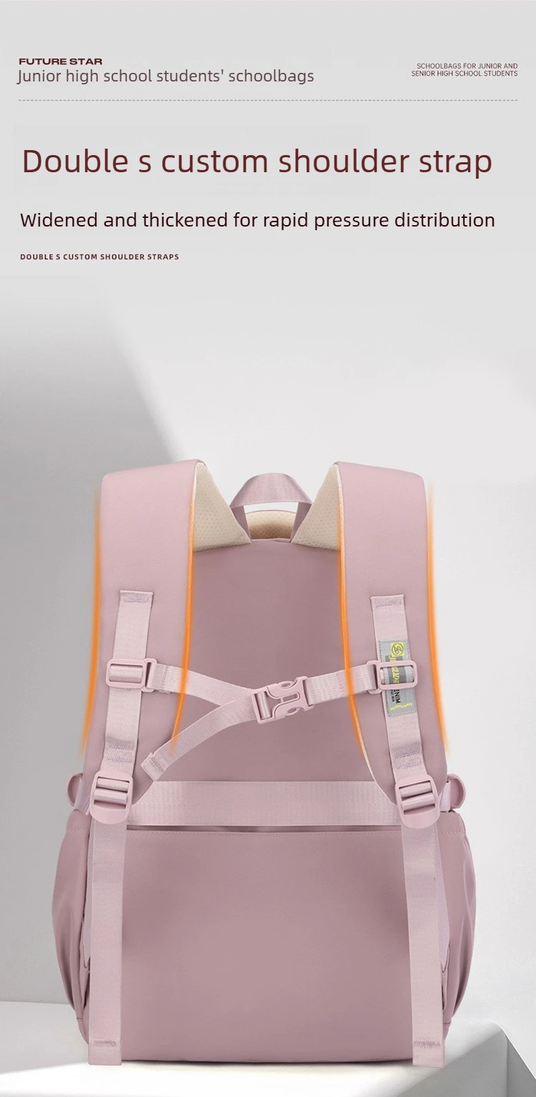 Middle School Backpack for Girls Large Capacity Bookbag Lightweight Fashion Student Backpack Simple Modern School Bags for Teens