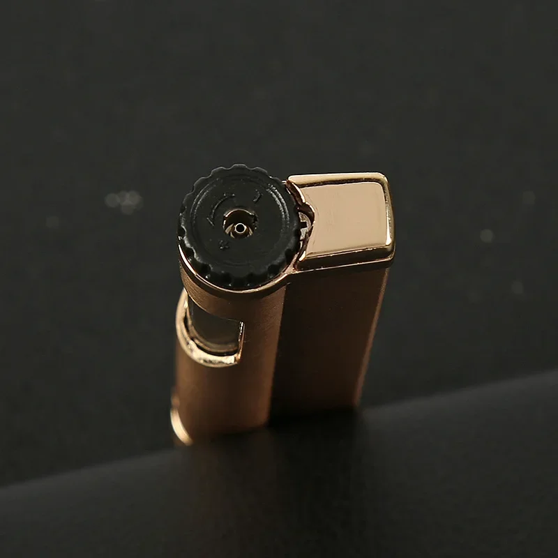 Metal Mini Windproof Tungsten Wire Ignition Jet Flame Turbo Butane Gas Torch Lighter Visible Gas Window Portable Cigar Lighters