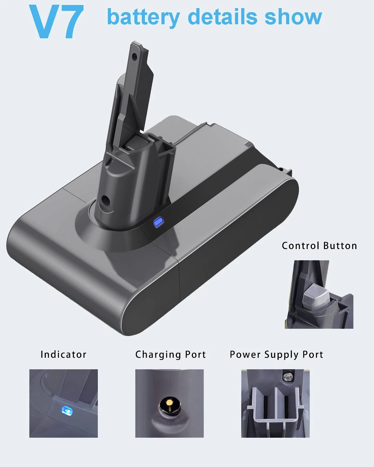 Battery for original Dyson V8 V7 V6 Animal DC58 DC59 SV10 SV11 SV03 SV09 SV04 SONY