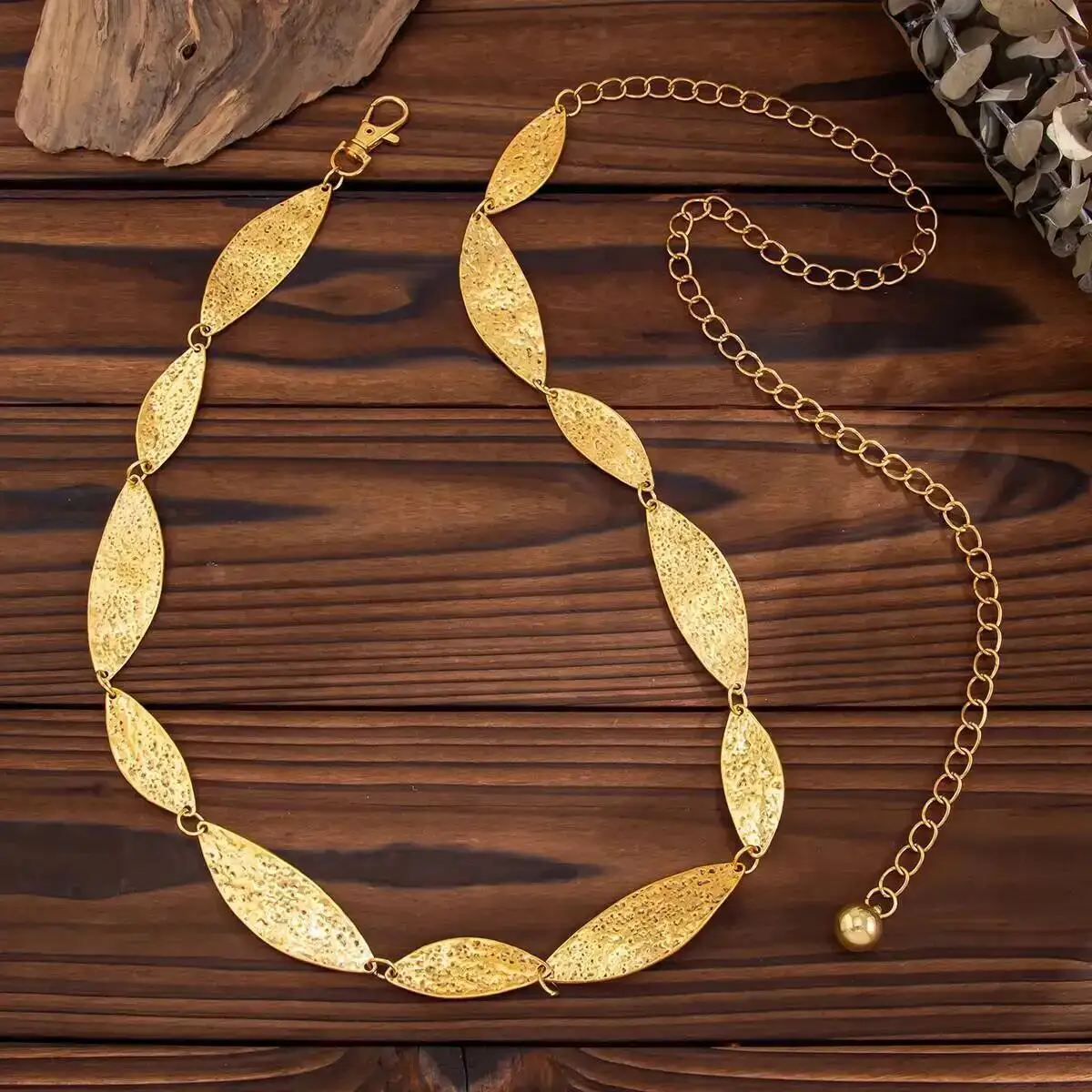 KunJoe Y2K Trendy Irregular Metal Waist Chain Belly Chain for Women Retro Bikini Adjustable Belt Summer Body Jewelry Female Gift