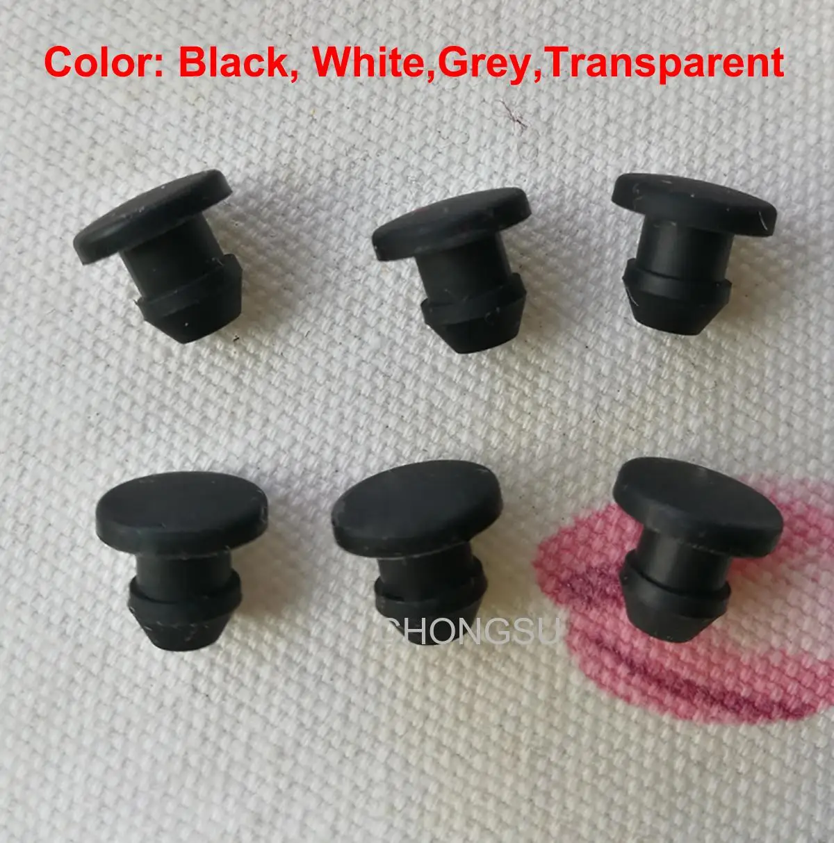 10/20/50/100pcs Silicone Rubber Hole Caps 2.5/3/3.5/4mm Solid T-type Plug Cover Snap-on Gasket Blanking End Cap Seal Stopper