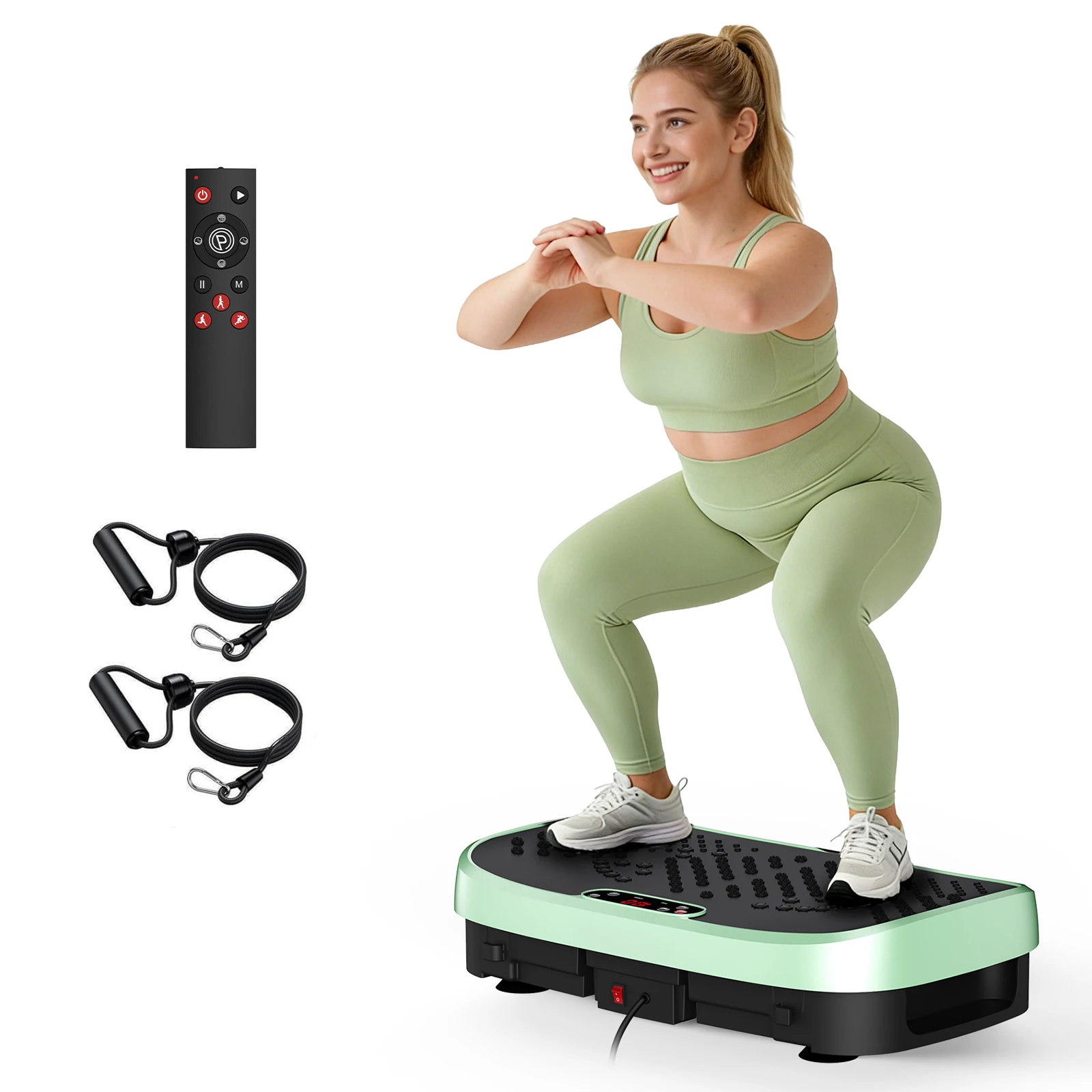 

Vibration Plate Fat Burning Machine 120 High Speed Levels 330lbs, Whole Body Workout Platform for Home Gym Body Sculpting Relax