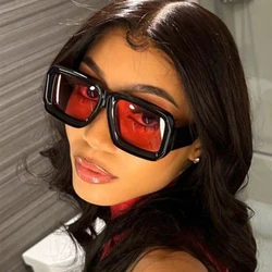 Brand Square Sunglasses Women Oversized Luxury Design Personality Sun Glasses Female Fashion Red Eyewear Retro Shades Eyewear