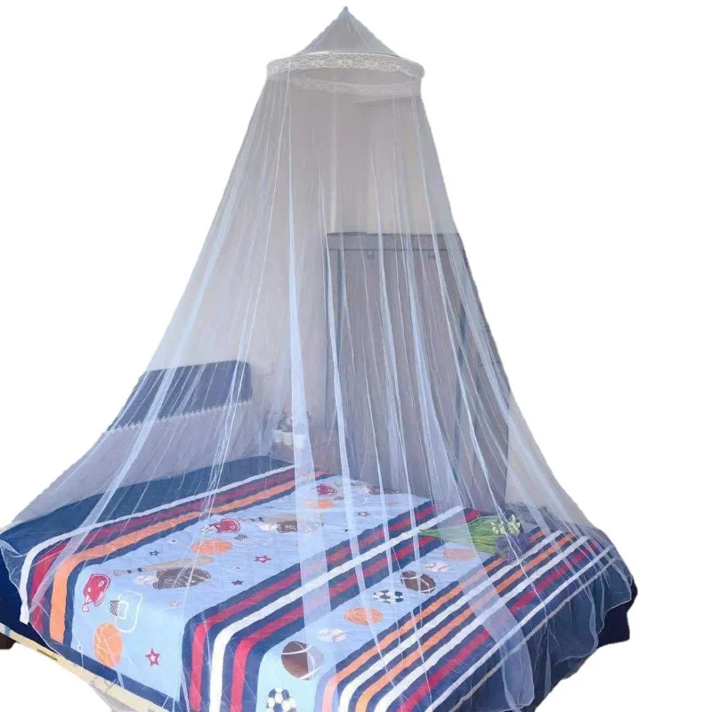 Summer  Hung Dome Mosquito Net For Double Bed Summer Polyester Mesh Fabric Home bedroom  Adults Hanging Decor