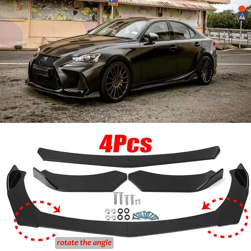 LAICY For Lexus GS300 GS250 GS350 GS450 IS250 4PCS Car Front Bumper Lip Body Kit Canard Lip Diffuser Spoiler Anti Scratch Guard