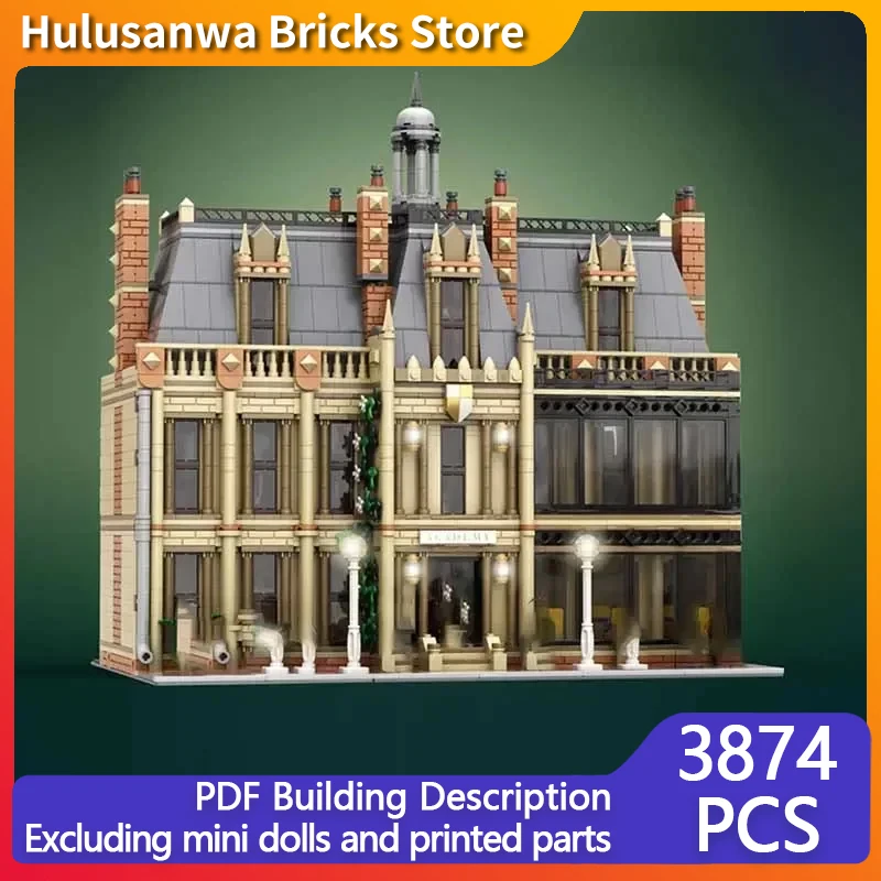 Popular Street View Model MOC Building Brick Multi Functional School Modular Technology Gifts Holiday Assemble Children Toy Suit