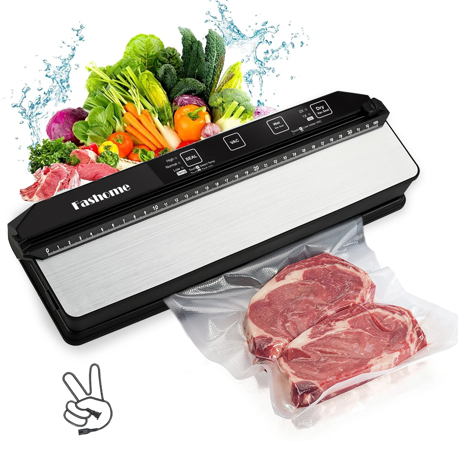 

110V/240V Vacuum Packaging Machine Electric Home Professional Food Vacuum Sealer for Foods Preservation with Storage Bags