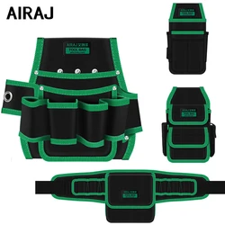 AIRAJ-Bolsa de almacenamiento de herramientas multifuncional, cinturón, kit de herramientas de electricista, taladro, bolsa de cintura, destornillador, Hardware, bolsas de herramientas, Organizador