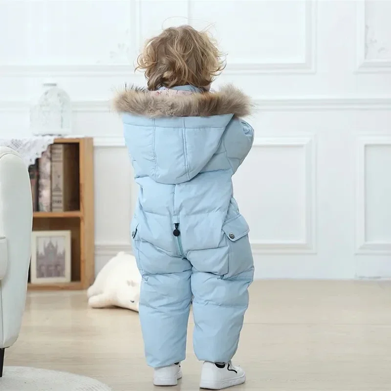 Winter Warm Waterproof Toddler Bodysuits Baby Girls Boys Jumpsuits Outfit Child Coat Children's Overalls Kids Clothing Jacket