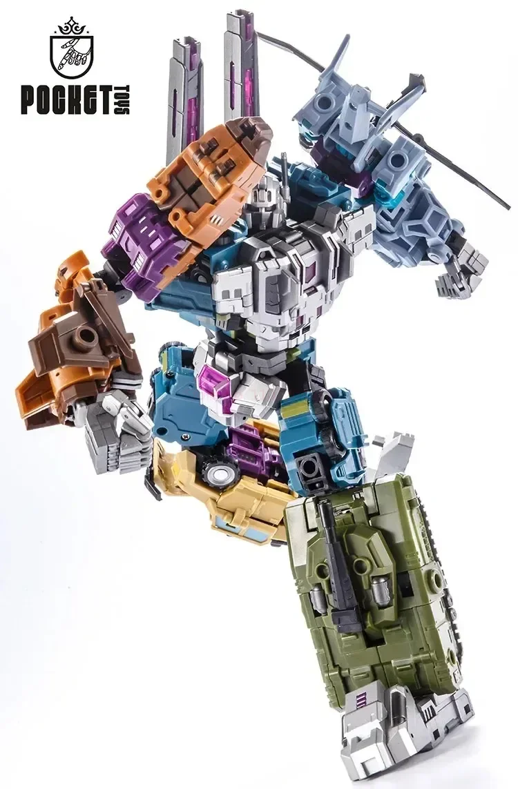 Pockettoys ของเล่นแปลงร่าง Bruticus 5 in 1 PT05 PT-05คอมโบ G1ต่อสู้ไททัน27ซม. ของเล่นตุ๊กตาขยับแขนขาได้ของขวัญสะสม