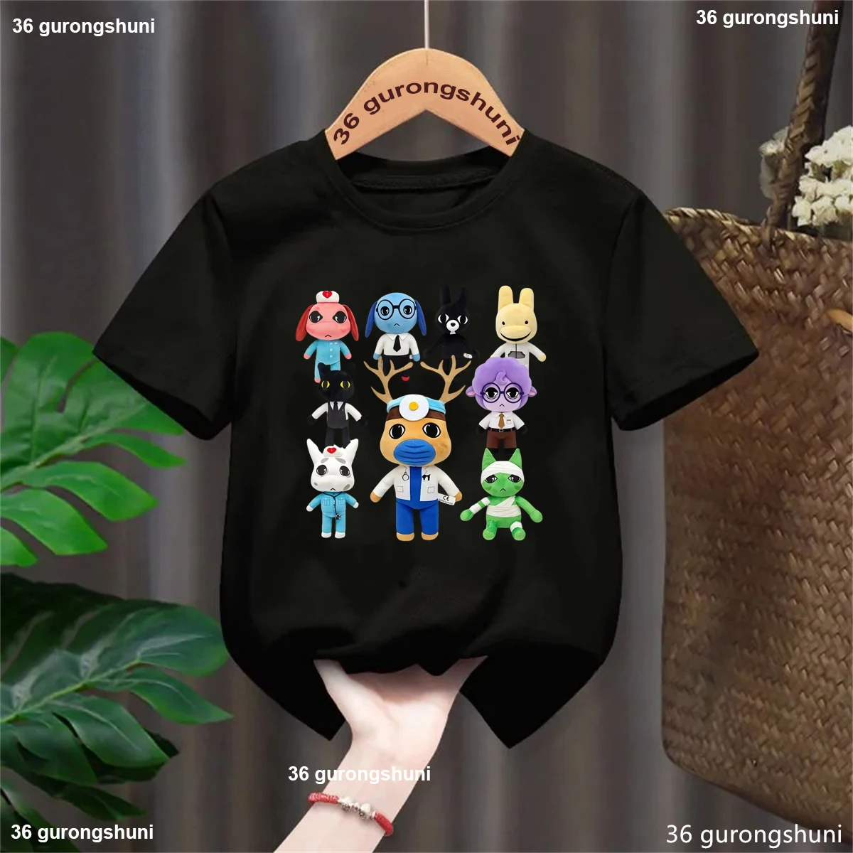 Horror Game Animal Hospital Printed T Shirt Girls/Boys Funny Kids Clothes White/Black/Pink/Blue/Red/Grey/Yellow T-Shirt