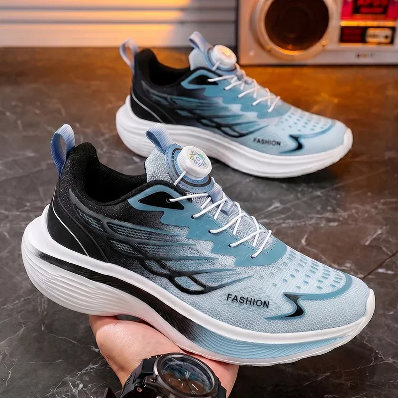 

Summer Breathable Casual Sports Shoes for Men New Fashionable Versatile Breathable Mesh Rotating Buckle Running Shoes Suitable