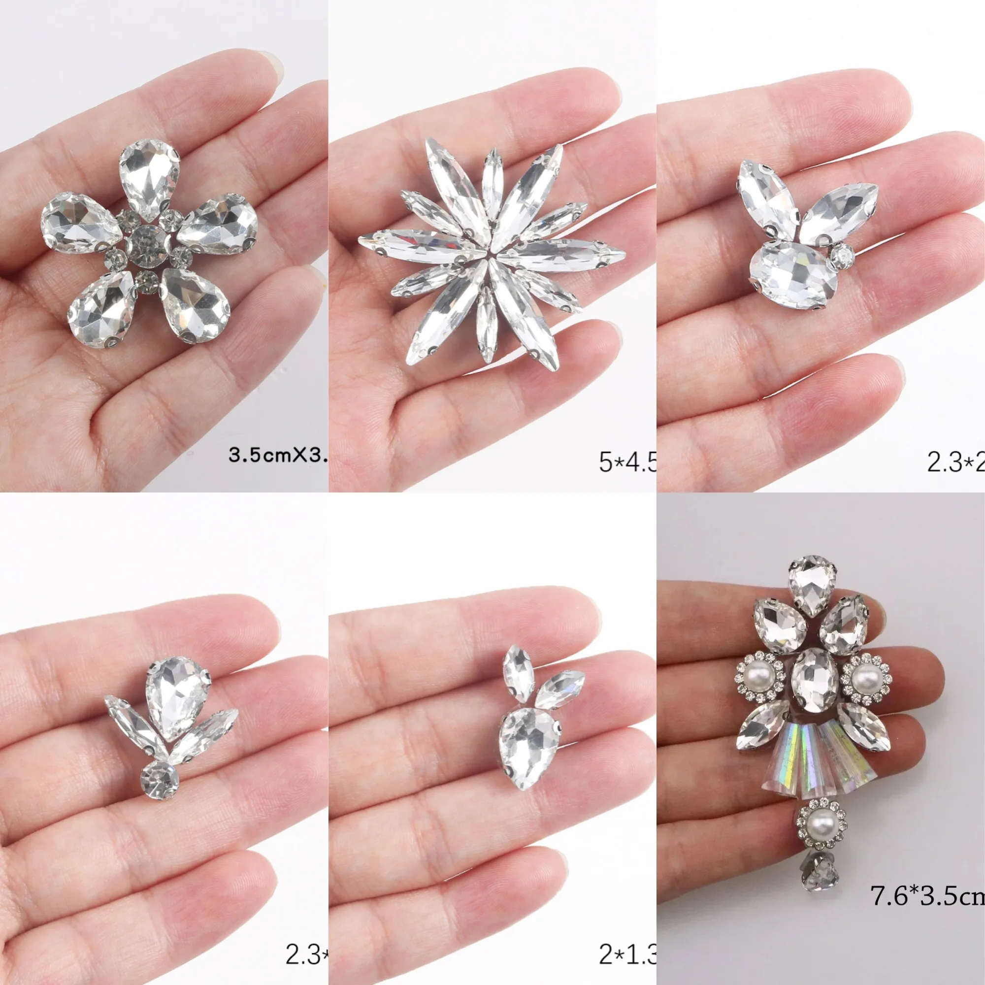 

Crystal Color Diamond Patch Sticker Iron On Embroidery Applique Patches Glue On Rhinestones For Jackets Clothing Jean T-shirt