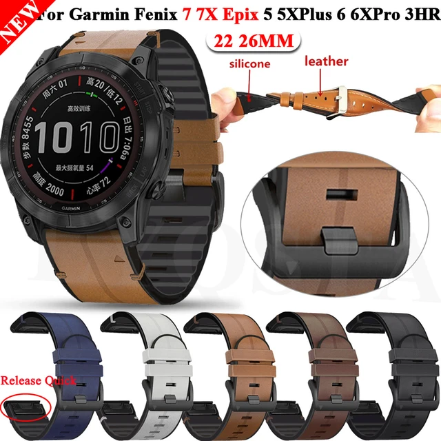 Correa de cuero de silicona para reloj inteligente Garmin Fenix 22mm 26mm 7 7X 6X 6Pro 5X 5Plus 935 Epix Gen 2 QuickFit AliExpress