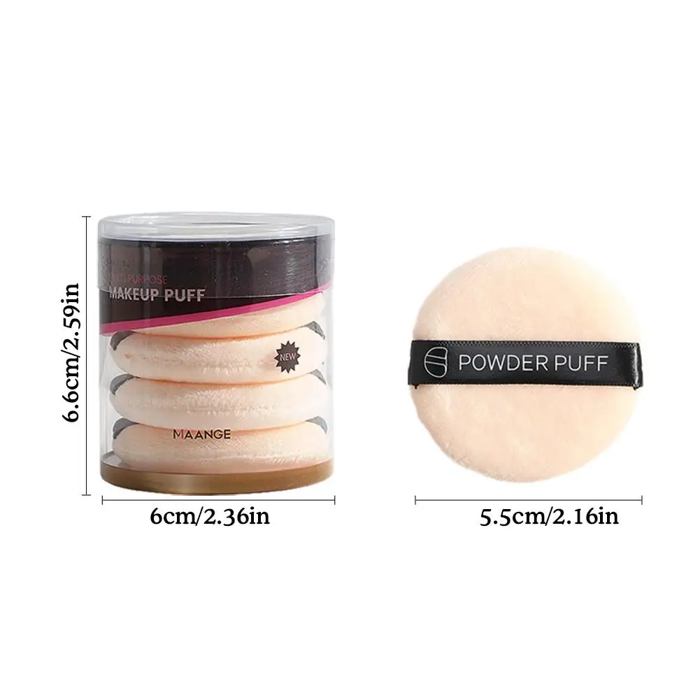 5 Stuks Ronde Gezichtspoeder Foundation Puff, Draagbare Zachte Cosmetische Puff Voor Make-Up Toepassing, Schoonheid Tool Essentiële Make-Up