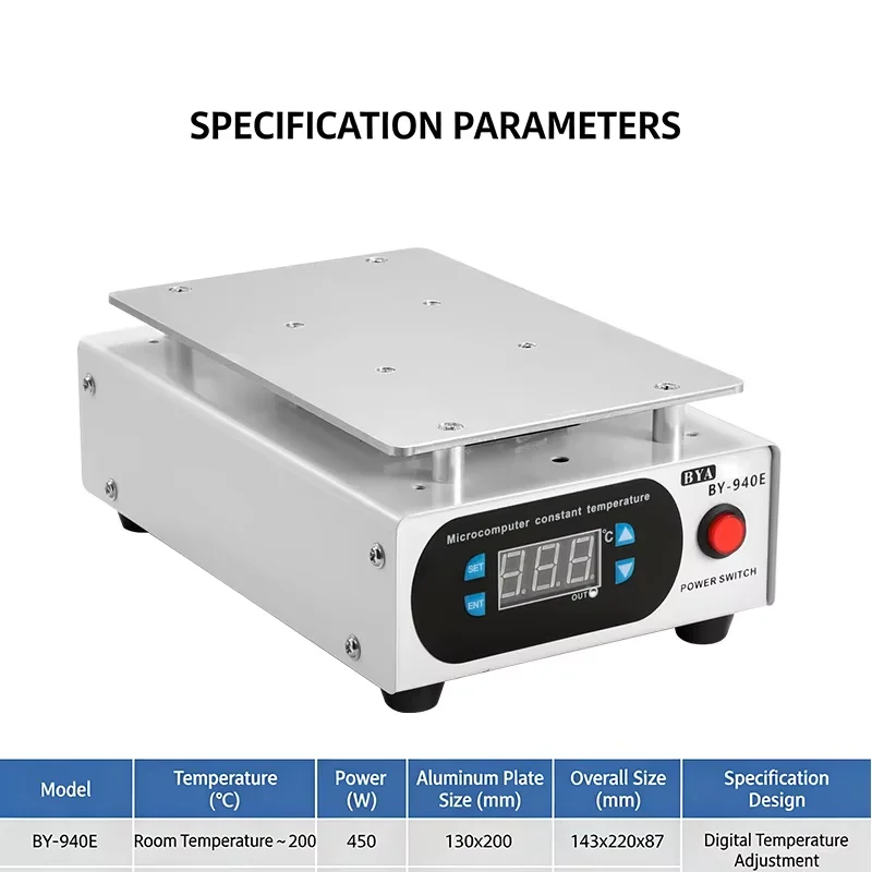 450W Heating Plate Constant Temperature Digital Display Temperature Regulation Preheating Platform, Dismantling Welding Table