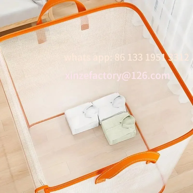 

Customizable Home Folding Quilt Storage Bags Packaging Bag Moving Portable Big Bag Luggage Quilt Super Thick Clothes Transparent