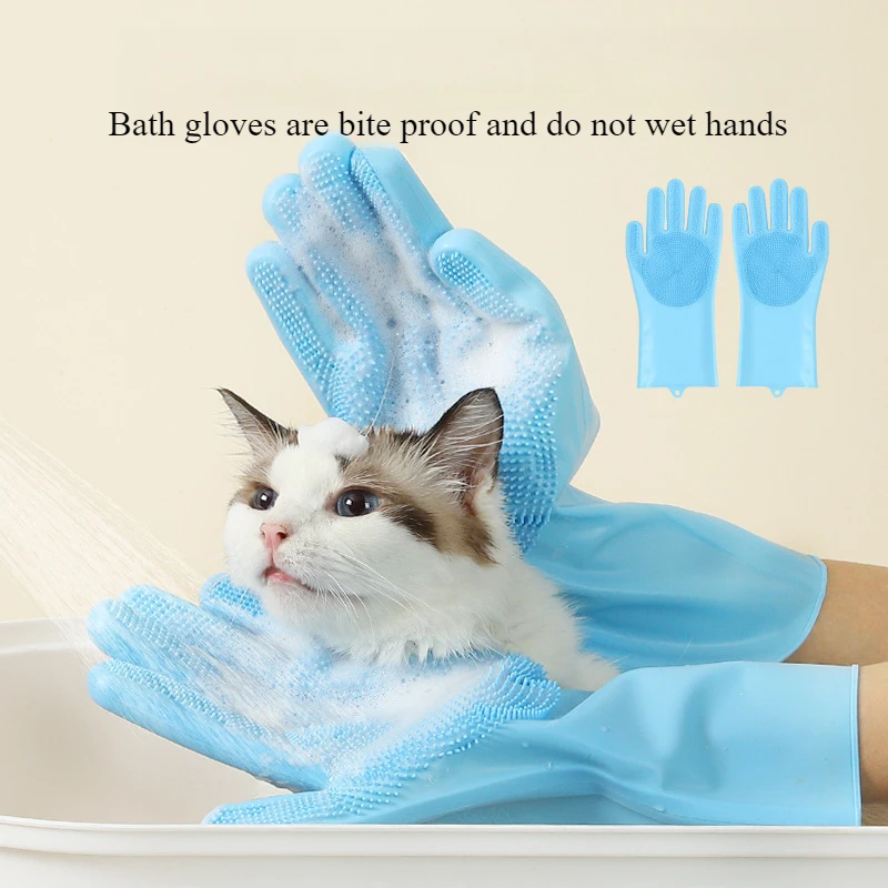 

2025 Pet Bath Gloves Dog and Cat Bath Tools Convenient Scrubbing
