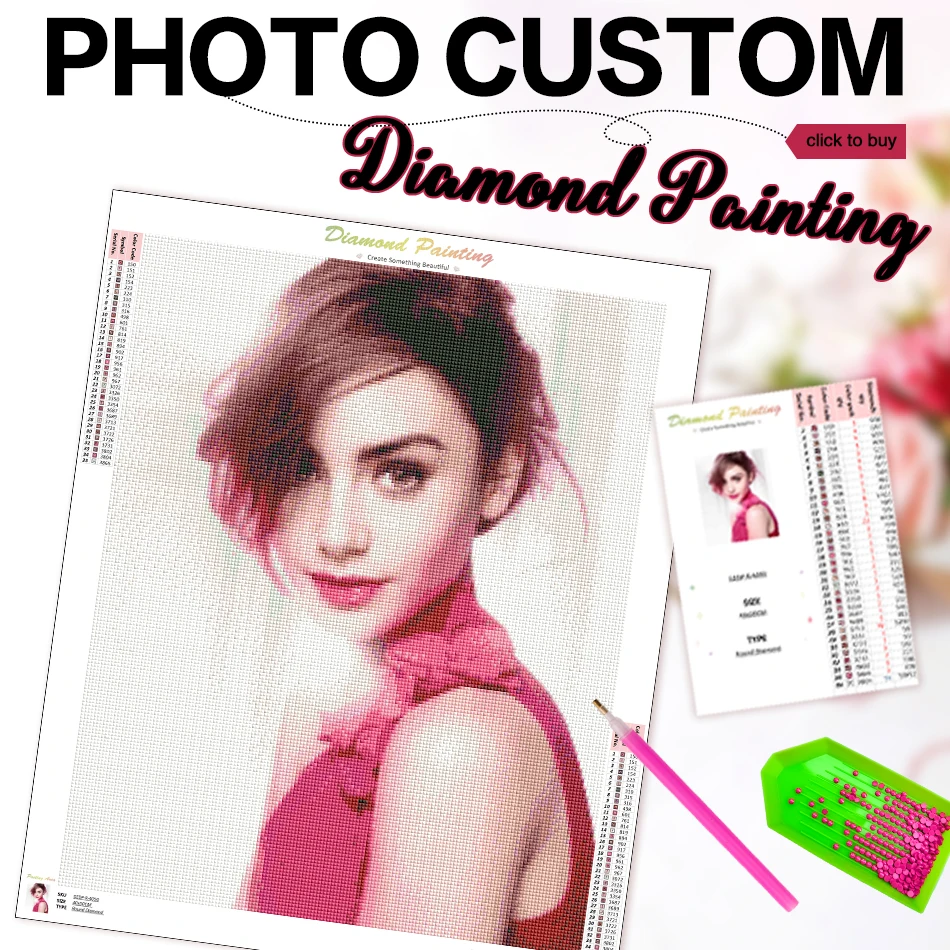 

RUOPOTY Photo Custom Diamond Painting Picture Crafts Rhinestone Embroidery 5D Diy Kit Diamond Mosaic Paintings Set Home Decor