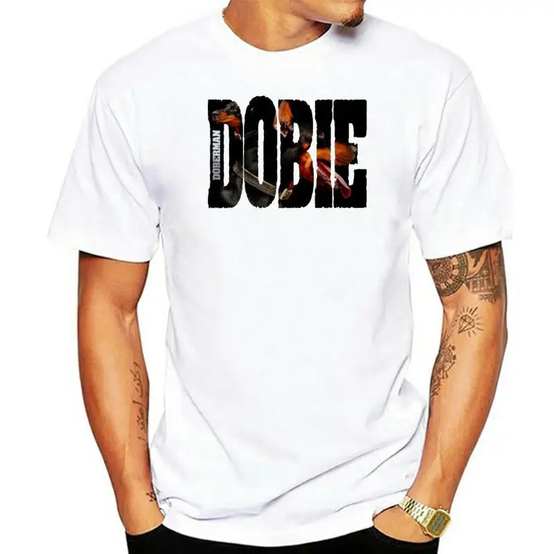 Dobie white t shirt dog Doberman Pinscher tee Dobermann - mens womens kids baby