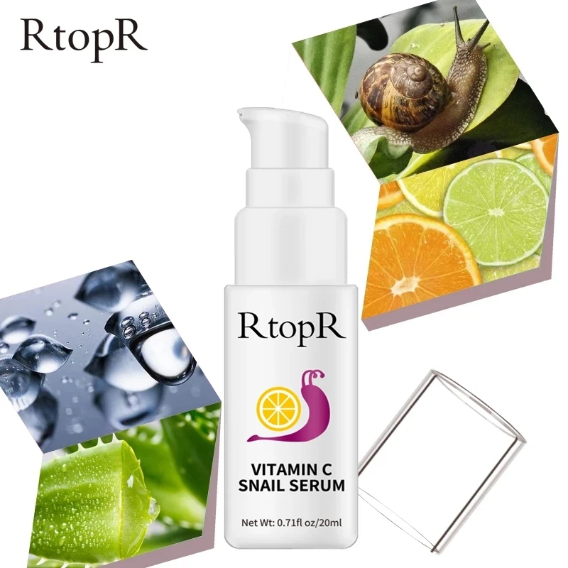 VitaminC Snail Serum Rejuvenation Anti Wrinkle Firming Bright Skin Serum For Face Ance Treatment Snail VC Collagen Repair Serum