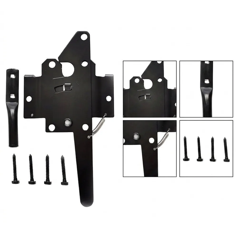 Outdoor Garden Fence Gate Hardware Set Hinge and Latch for PVC Wooden Weather Resistant Fence Installation Kit
