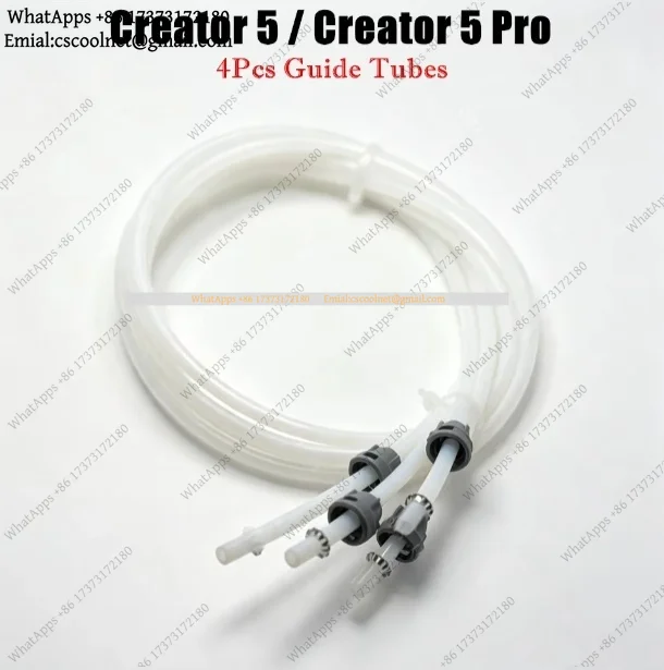 k3 4Pcs/Set Original Filament Guide Tubes with Outlet Collets for Flashforge Creator 5 5 Pro 3D Printer Parts
