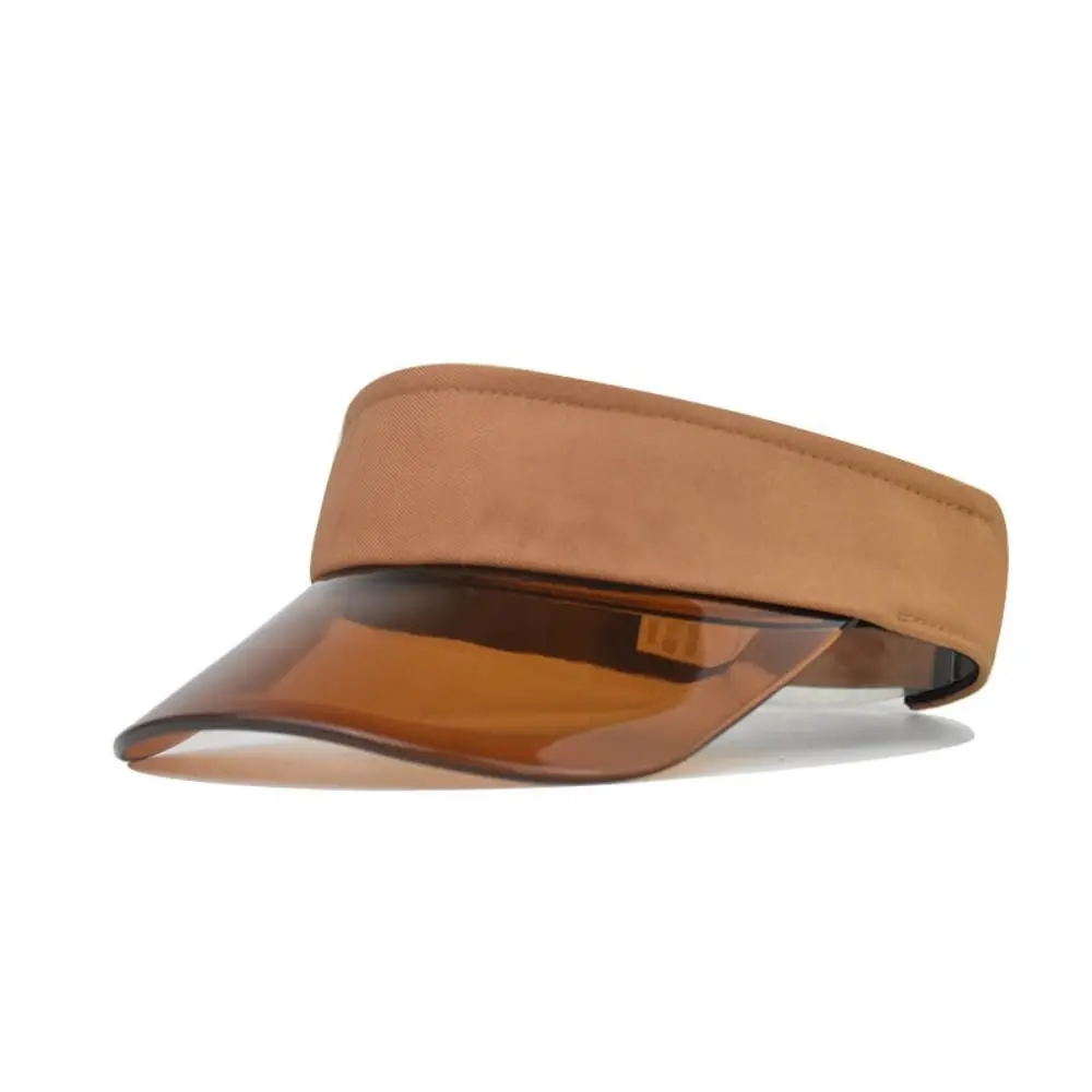 Cappellini visiera trasparenti regolabili alla moda Cappelli da sole estivi con tesa trasparente traspirante Visiera parasole Cappello a cilindro vuoto anti-UV Escursionismo Spiaggia