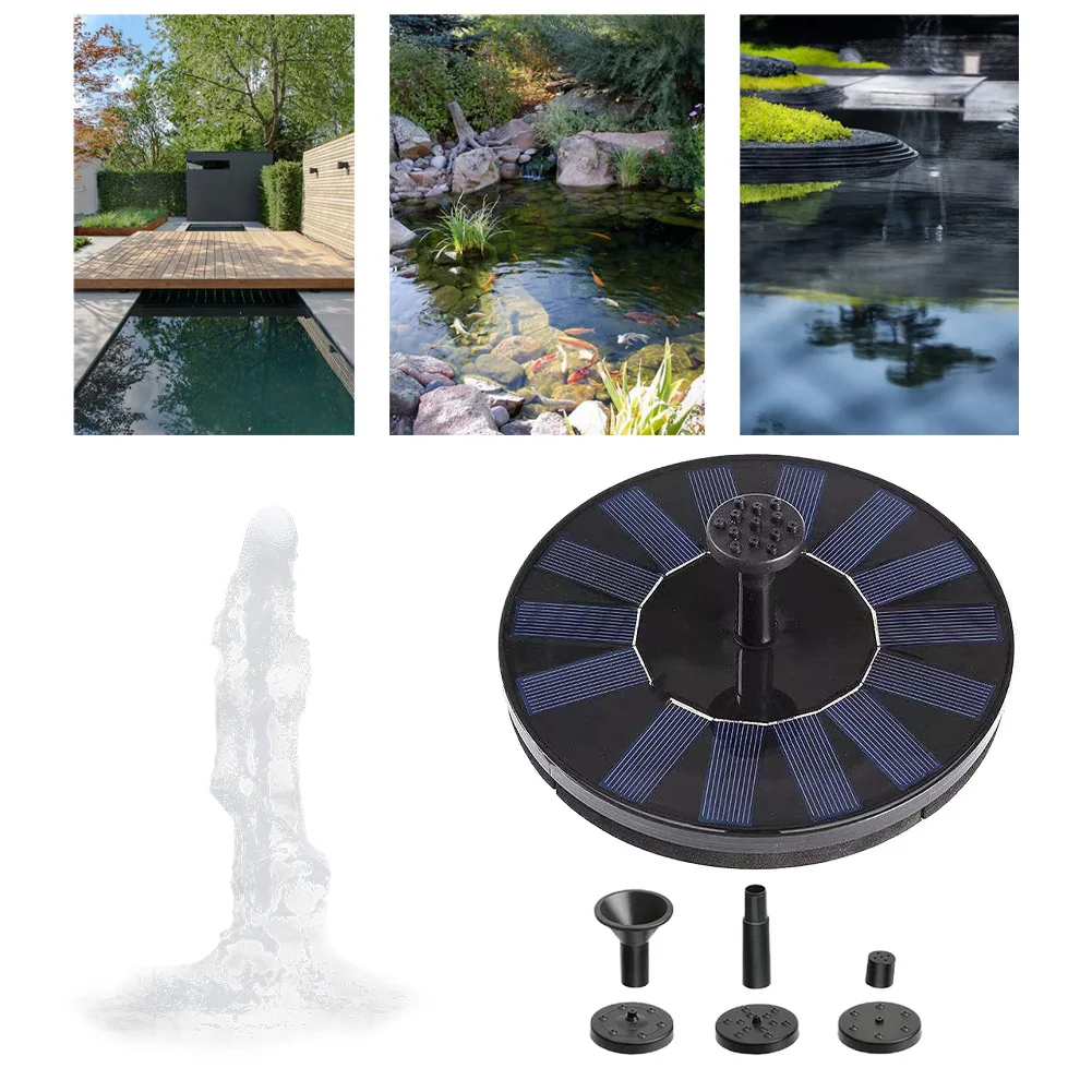 Solar Floating Water Fountain Bird Bath Fountain Pump Multifunction Solar Powered Fountain Water Pump for Outdoor Pond Pool