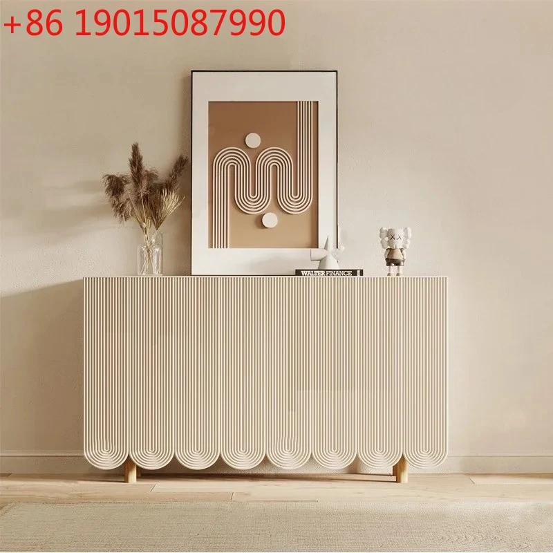 

Modern minimalist side cabinet Modern minimalist paint light luxury entrance cabinet Living room locker