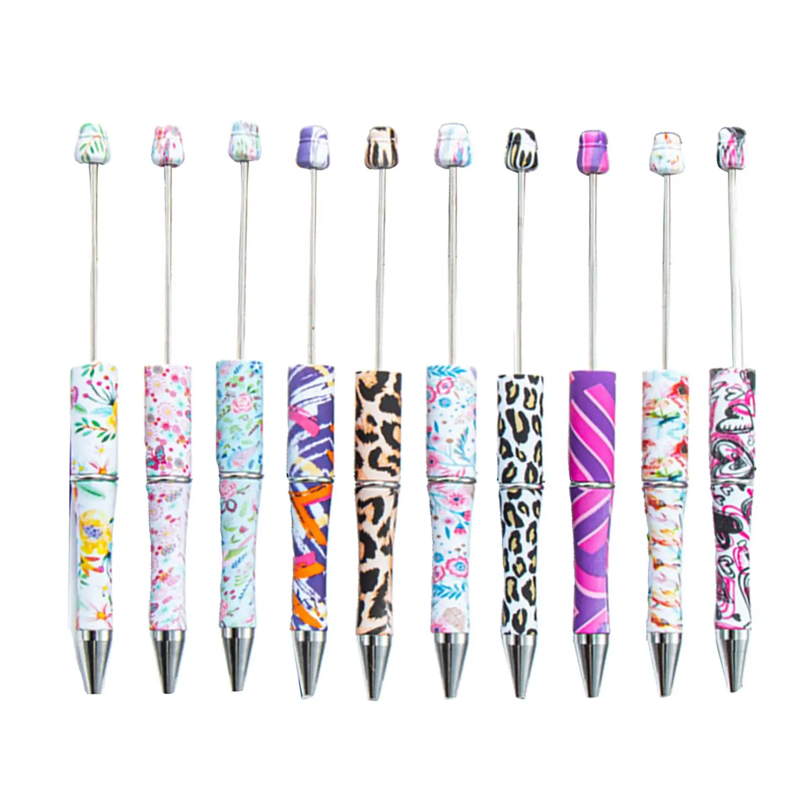 10x ลูกปัดปากกาลูกปัดปากกาลูกลื่นปากกาลูกปัดสําหรับ Office Exam ห้องเรียน