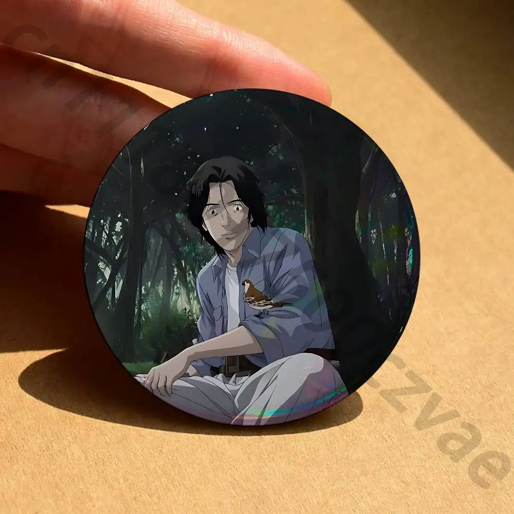 M-Monster Anime  Tinplate Enamel Pins Creativity Printed Pictures Text Metal Lapel Badges Brooches