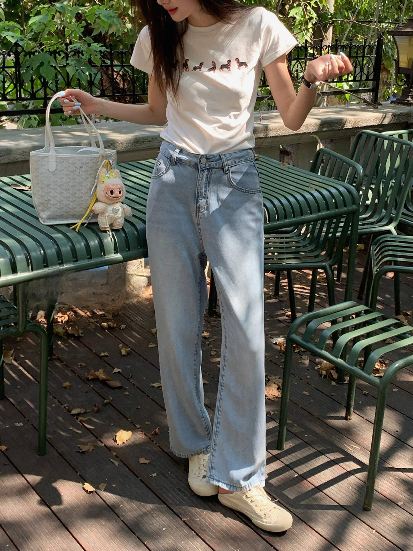 

Джинсы OONA ультратонкие прямые женские летние широкие брюки с высокой талией на молнии, повседневные, очень стильные