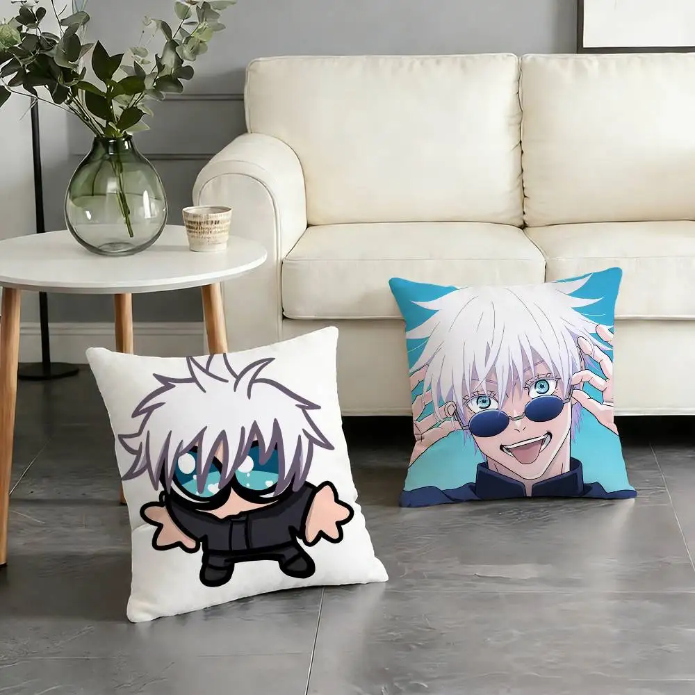 Jujutsu K-Kaisen G-Gojo Satoru Pillow Case Cushion Cover Throw Pillow Case For Car Sofa