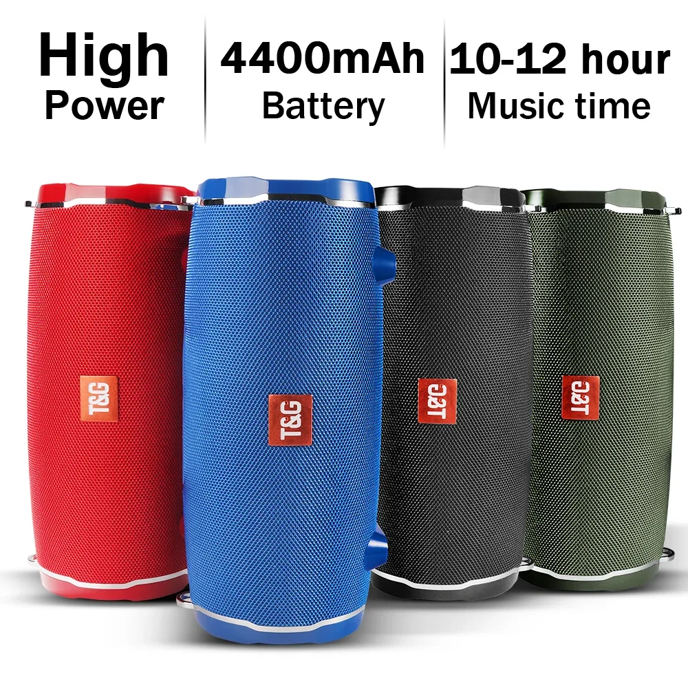 TG187 High-Power 50W Portable Waterproof Bluetooth Speaker Speaker Wireless Bass Speaker Bass MP3 Player FM Radio 4400mAh Batter