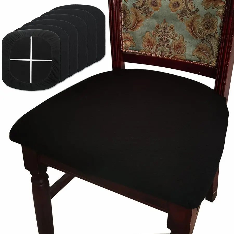 

Набор из 6 чехлов для стульев в обеденную залу, из ТПУ, не смешанный, из эластичной жаккардовой ткани, моющиеся, для кухонных стульев.