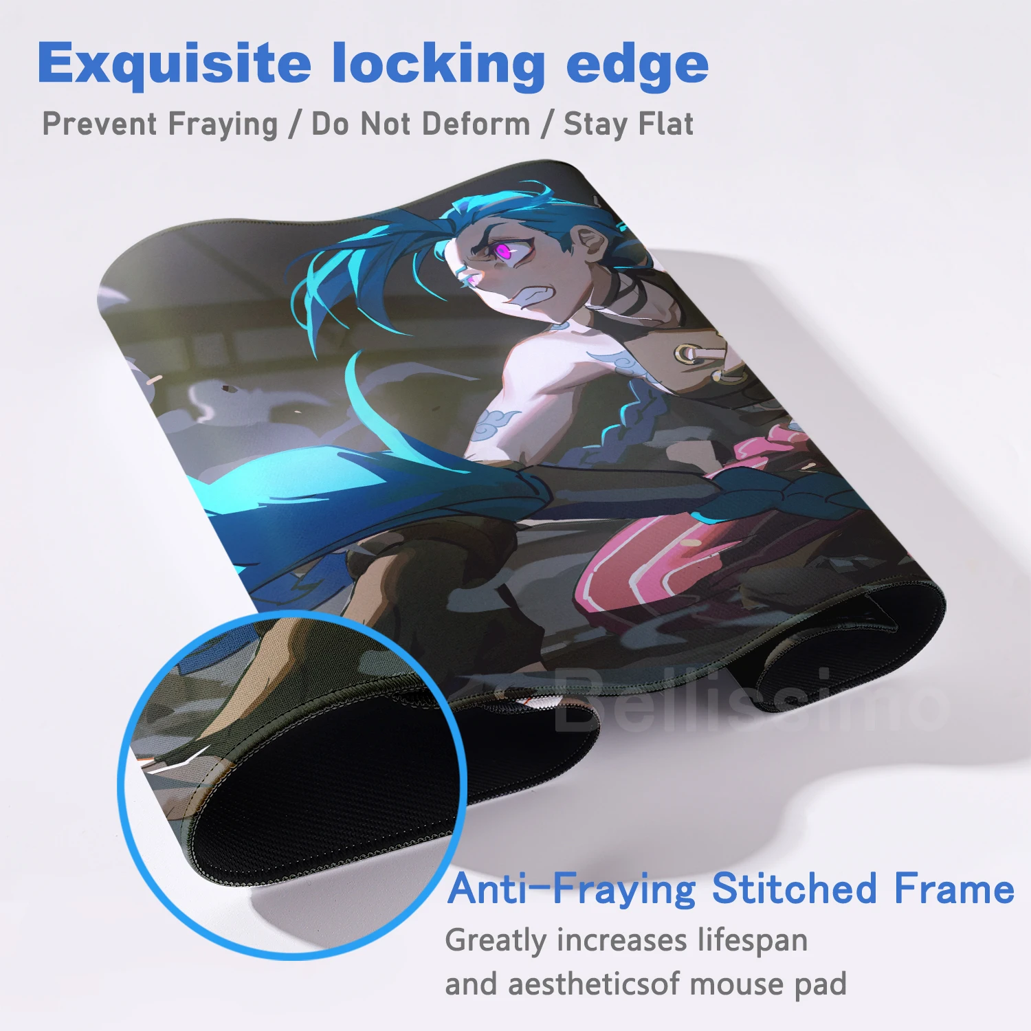 Arcane Jinx Anime PC Desktop game Rubber pad Large size game accessories Laptop Keyboard Pad Gaming HD printing lovely mouse pad