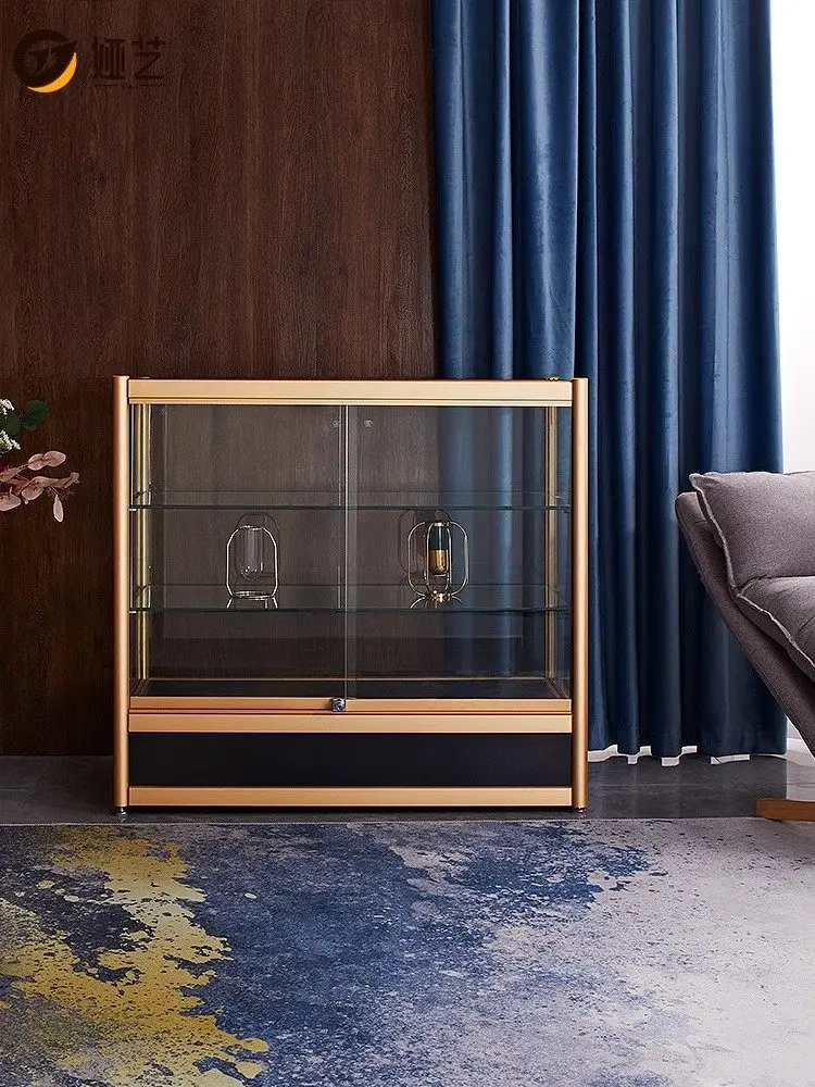 Glass Display Cabinet Jewelry Ornament Exhibition Showcase Commercial Mobile Phone Repair Tobacco and Alcohol Cabinet