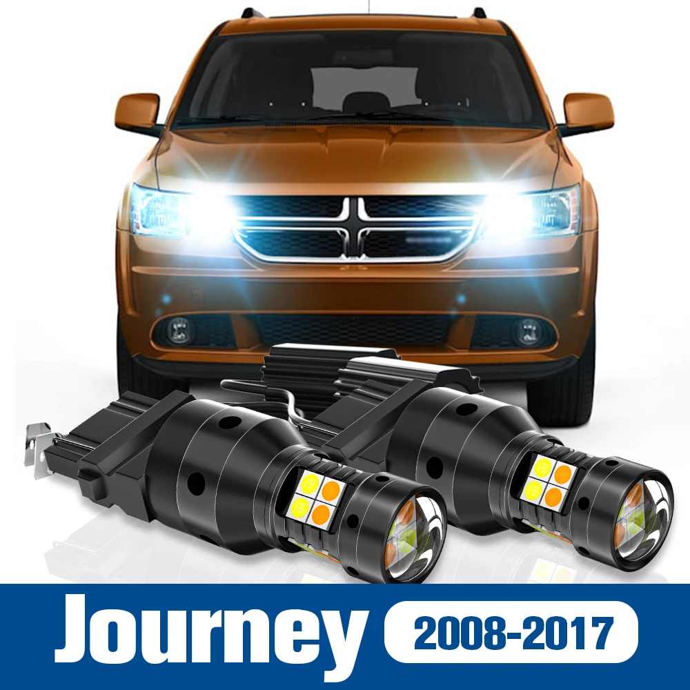 2x LED Dual Mode Turn Signal+Daytime Running Light DRL Accessories Canbus For Dodge Journey 2008-2017 2009 2010 2011 2012 2013