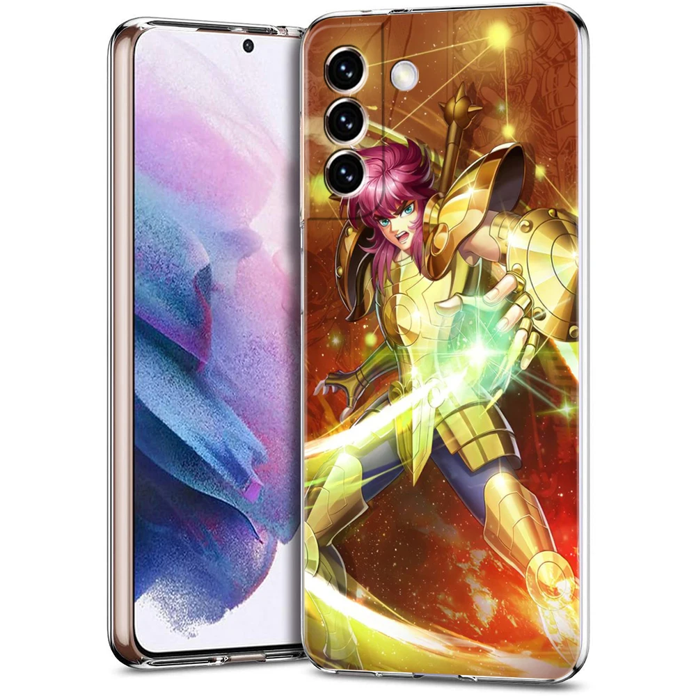 Saint Seiya Knights Of The Zodiac Phone Case for Samsung Galaxy S24 S23 S22 S20 S21 FE Ultra S10 S10E S9 S8 Plus Transparent Bag