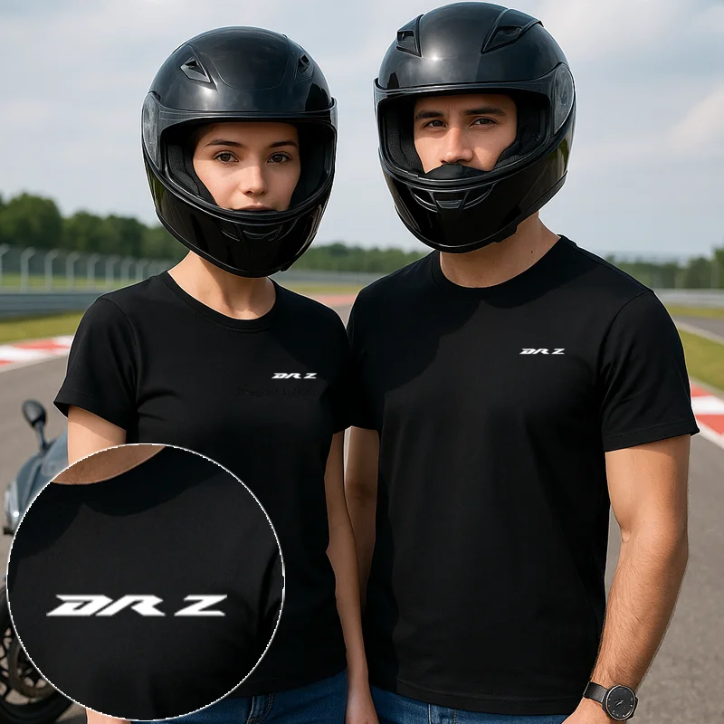 

Drz Logo Motorcycles T Shirts Fashion Men Summer Short Sleeve Cotton Bultaco Man Tshirt For Suzuki Drz 400 drz400e DRZ400 Drz400
