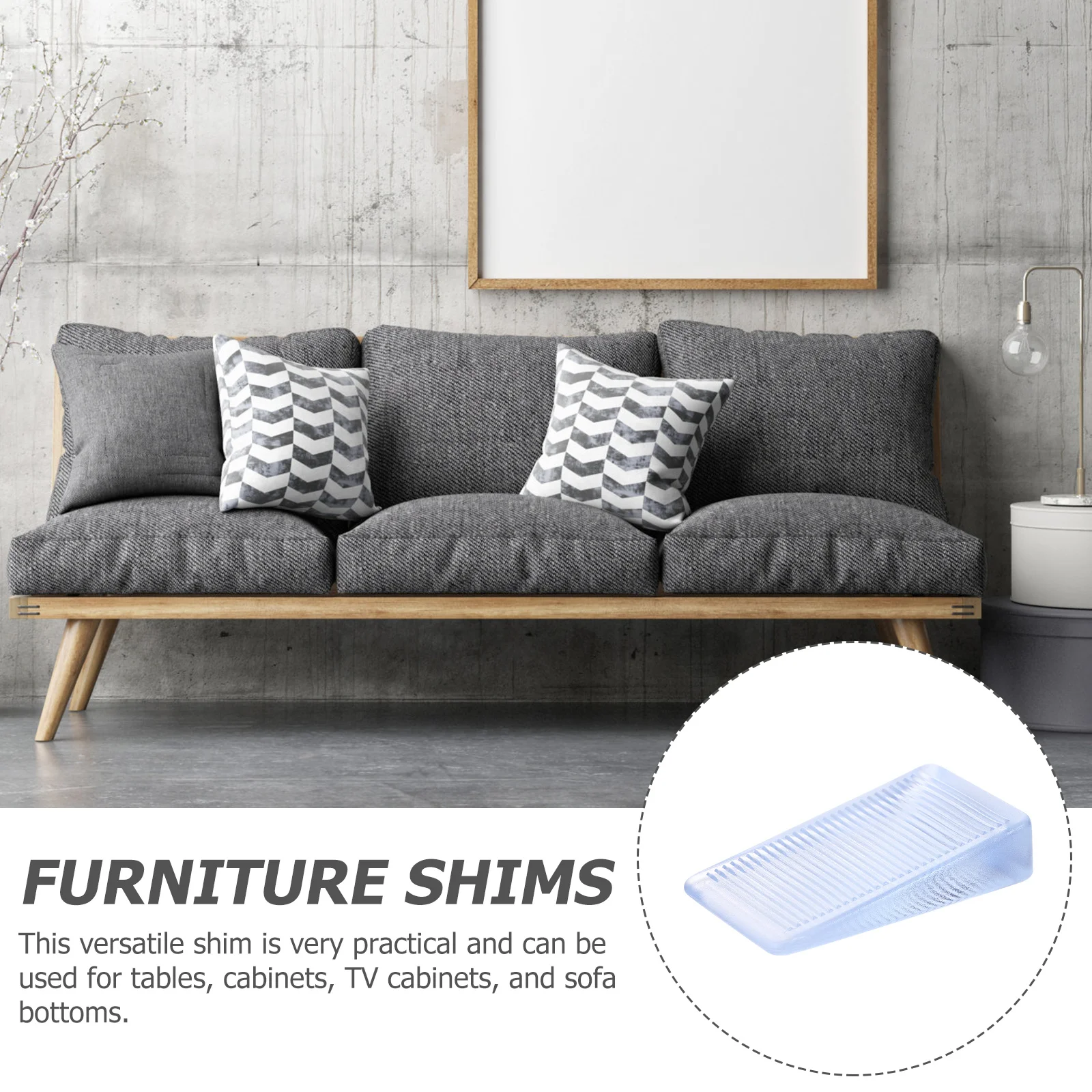 

12Pcs Furniture Levelers Non-Slip PVC Shims for Tables Sofas Cabinets Door Stopper Household Floor Protection Adjustable Wedges