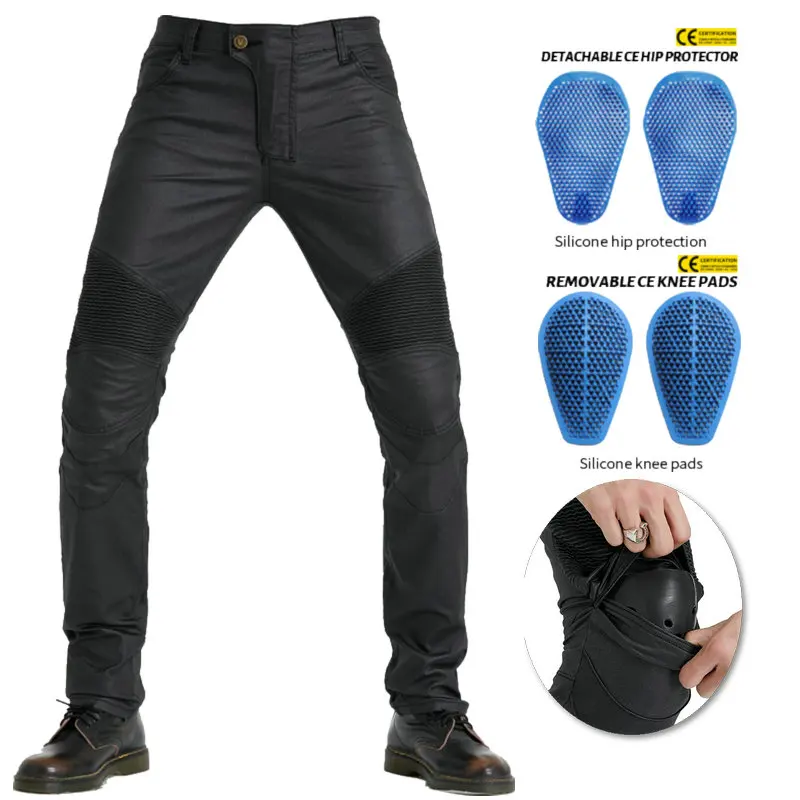 VOLERO Men Motorcycle Pants Motorcycle Jeans Protective Gear Riding Touring Motorbike Trousers With Protect Gears water proof